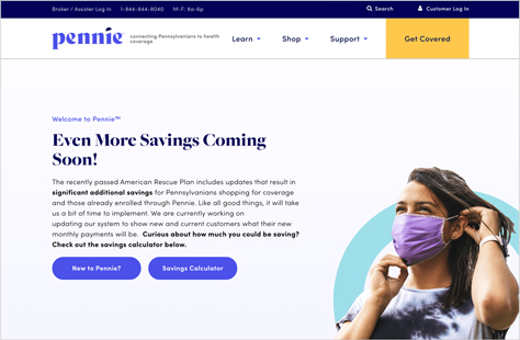 Pennie Healthcare Website